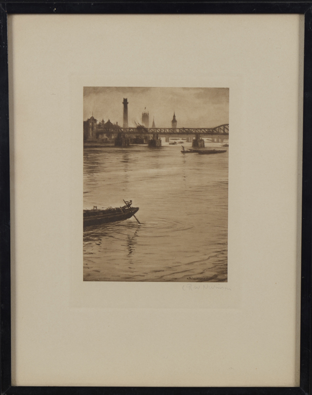 C.R.W. Nevinson — The Thames looking towards Westminster