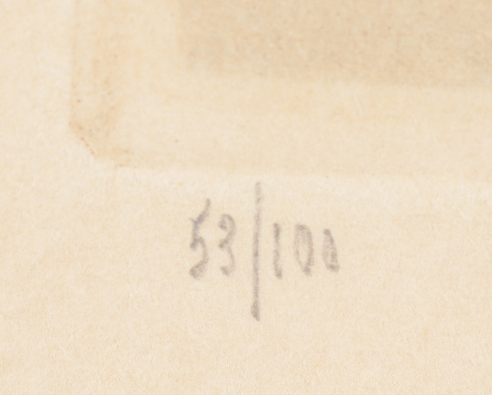 Jules De Bruycker, an etching from the 'Gens de chez Nous' series — Justification in pencil bottom left