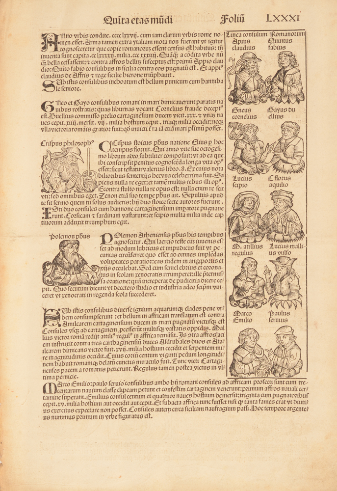 Nuremberg Chronicle sheet — <p>Other side&nbsp;</p>