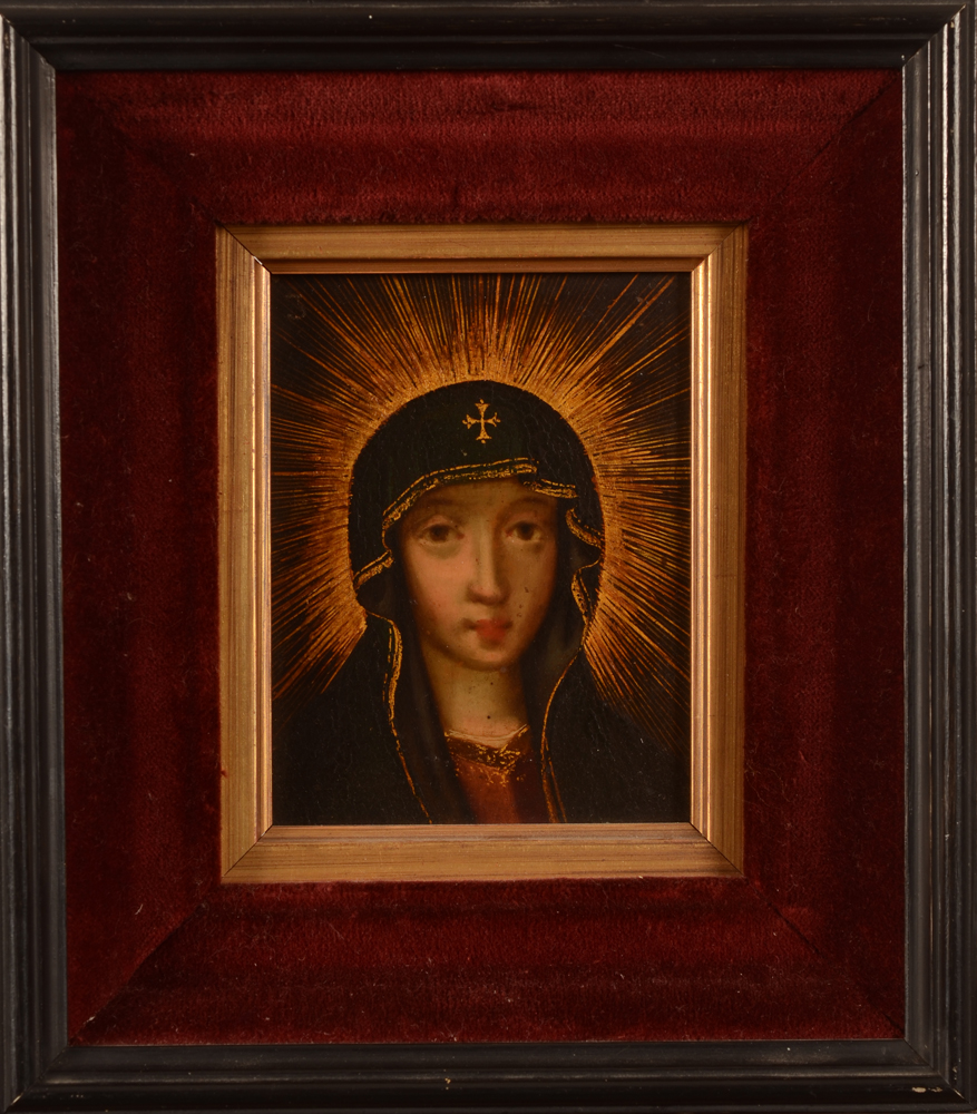 Old Master — the painting with its frame, forming a pait with the Christ portrait