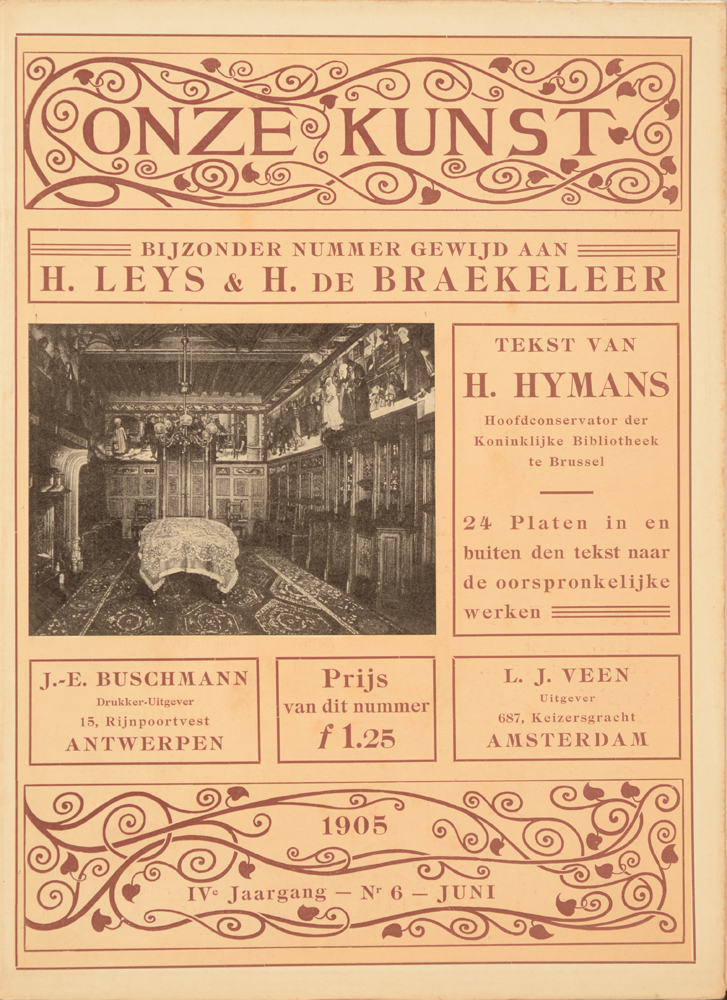 Onze Kunst 1905 — Special issue on De Braekeleer and Leys