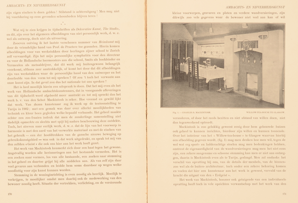 Onze Kunst 1907 — Article on Mackintosh