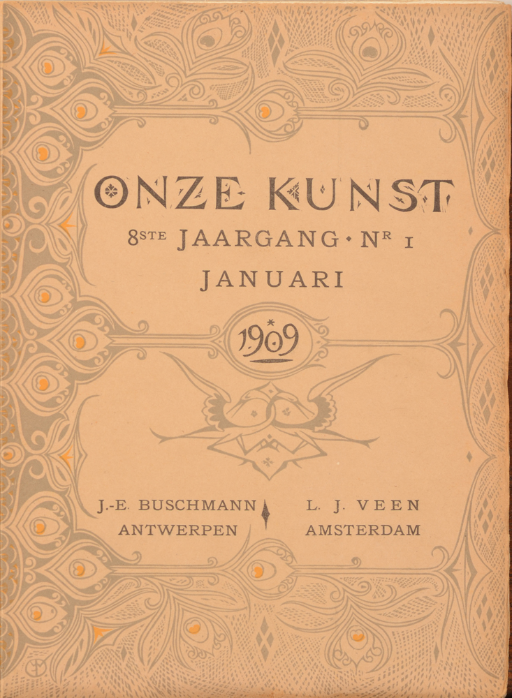 Onze Kunst 1909 — Cover of the January number