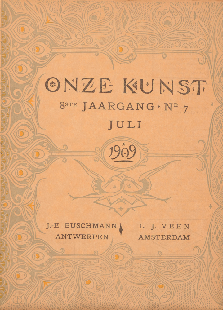 Onze Kunst 1909 — Cover July number
