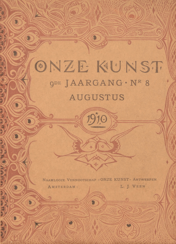 Onze Kunst 1910 — August cover