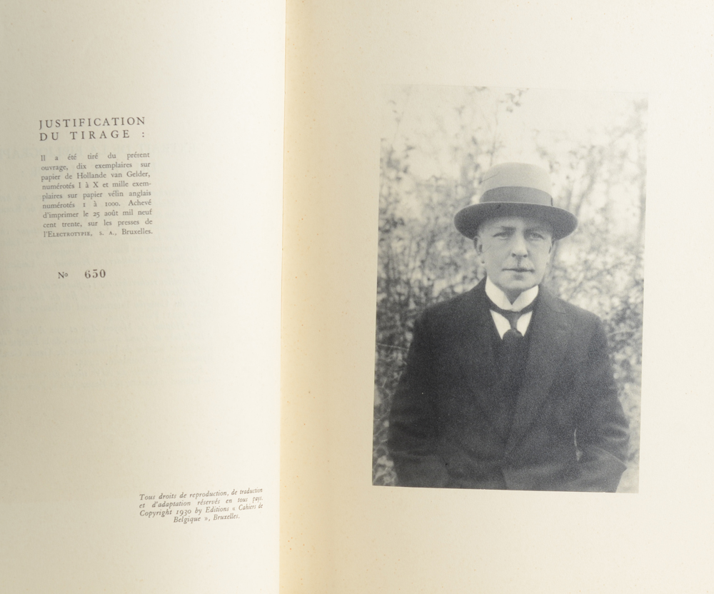 George Minne book by Leo Van Puyvelde 1930 — Justified on 1000 copies