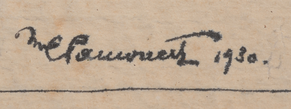 Maurice Pauwaert — Signature of the artist and date, bottom right