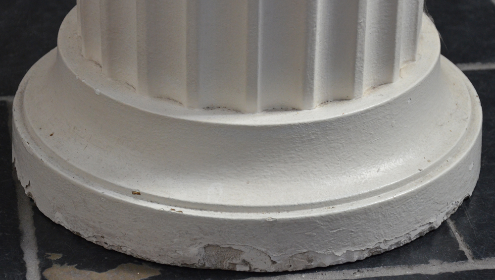 Pedestal plaster — <p>Detail of the base, showing the wear</p>