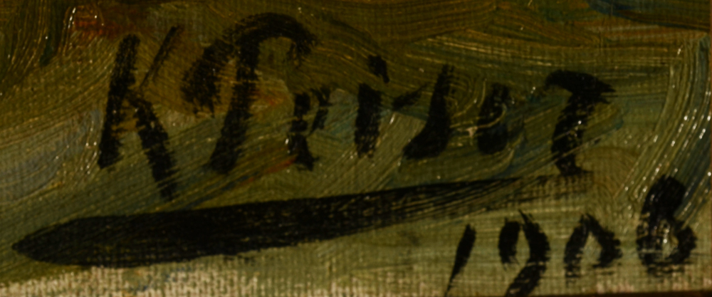 Kurt Peiser — Signature of the artist and date, 1908, bottom right.