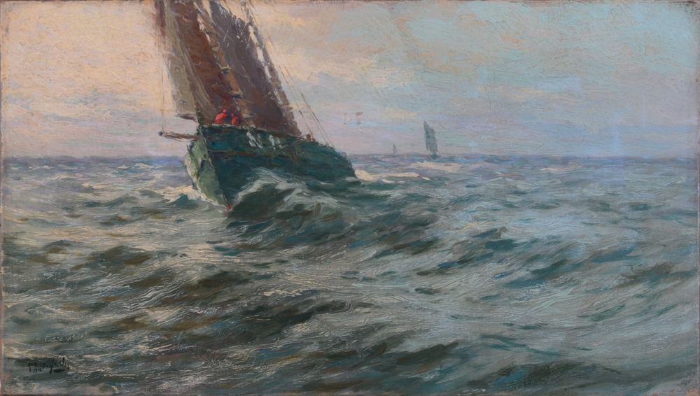 Albert Isidore De Vos  — Belle oeuvre du début de la carrière du peintre, huile sur toile signée et datée