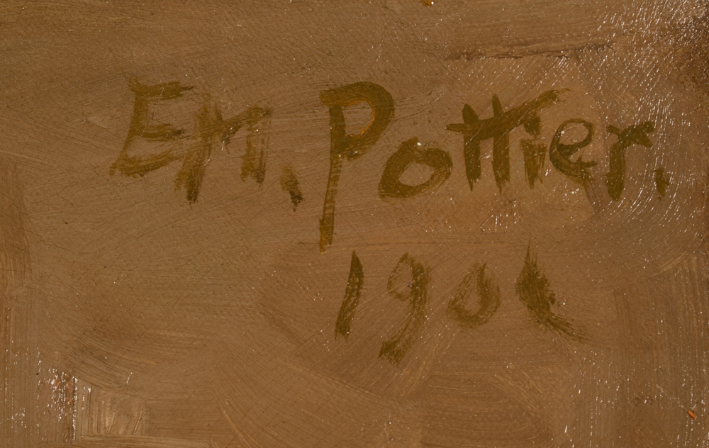 Emile Pottier — Signature of the artist and date 1901, top right
