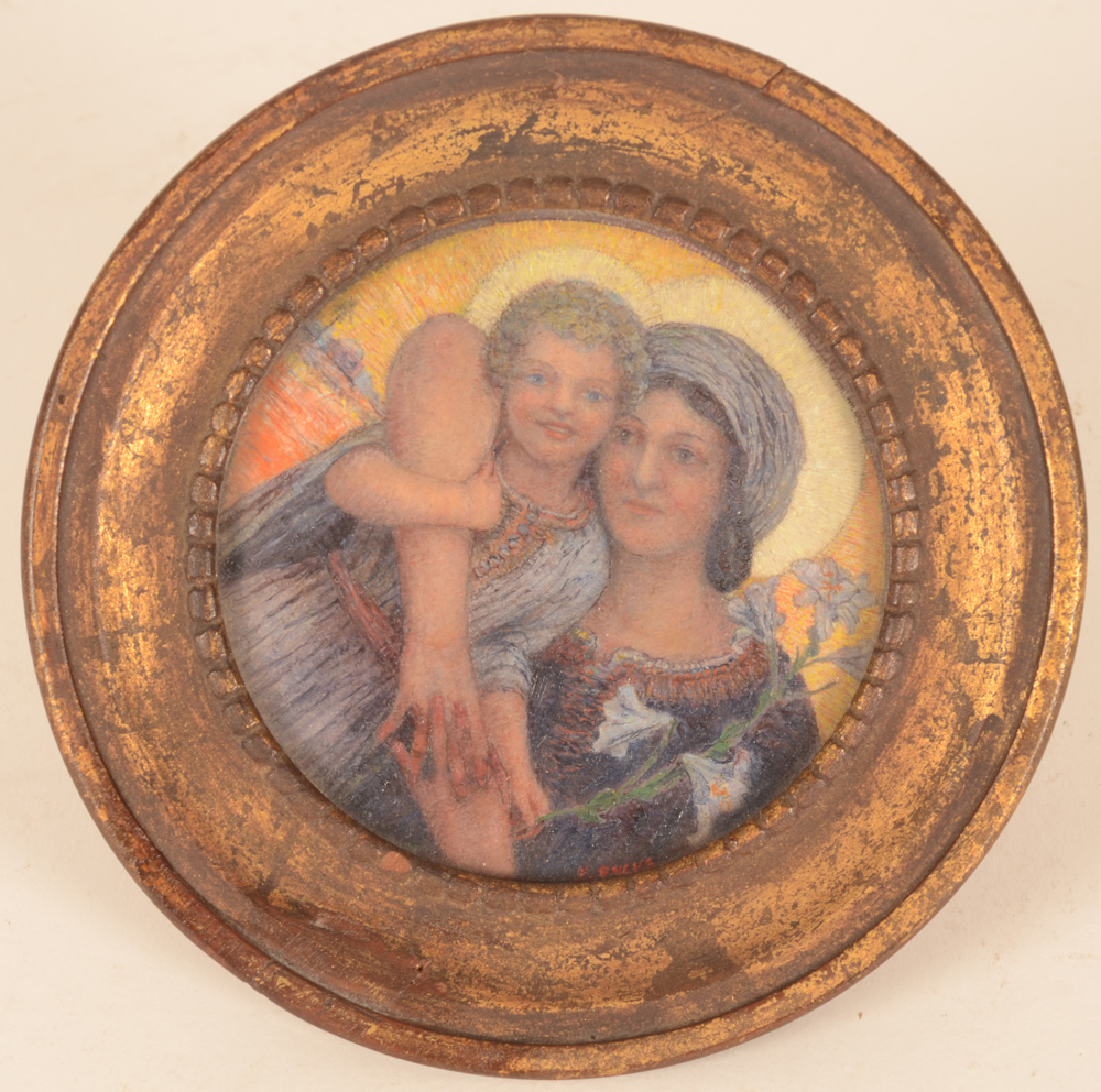 Francois Pycke — Miniature, huile sur cuivre (?), oeuvre signée probablement peint dans les années 20-30