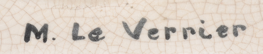 Max Le Verrier — Signature of the artist on the base