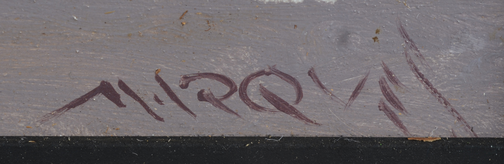 Guilherme d'Oliveira Marques — Signature of the artist, bottom right (market scene)