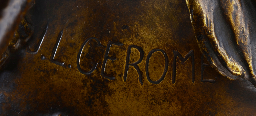 Jean Léon Gérôme — Signature of the artist on the bronze base