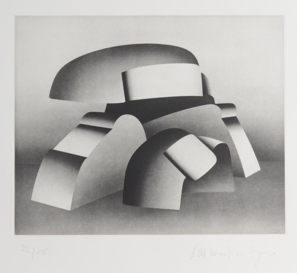Lambert Maria Wintersberger — Etching with geometric forms