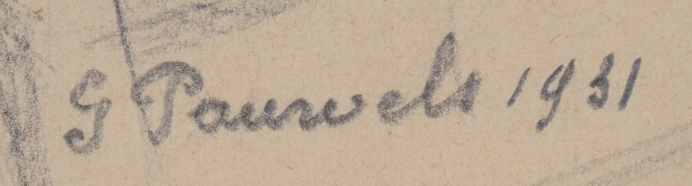 Gaston Pauwels — Signature by the artist, bottom right