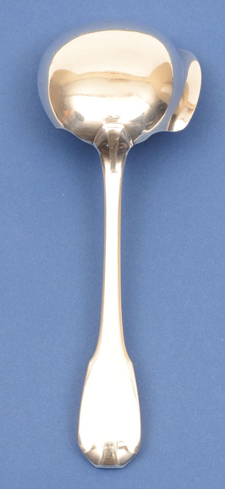 Ravinet Denfert — Back of the silver suace ladle