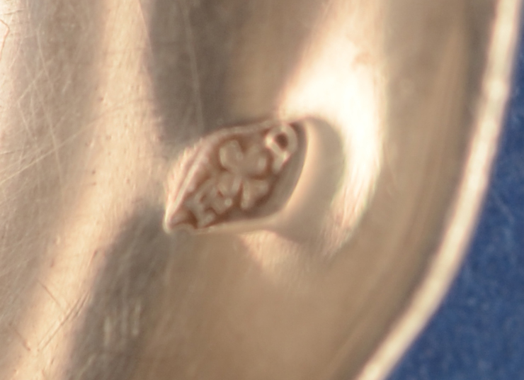 Ravinet Denfert — Makers mark on the inside of the ladle