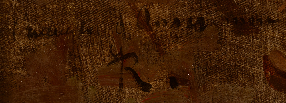 Jules Raymaeckers — Monogram signature of the artist, bottom left and title