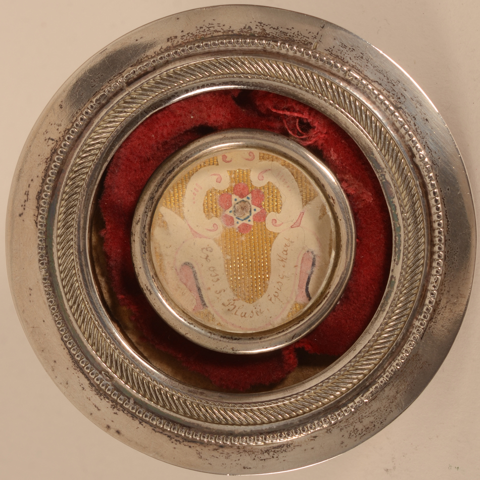Silver Relic holder with grip — Reliquaire en argent&nbsp; du 19me, Gand