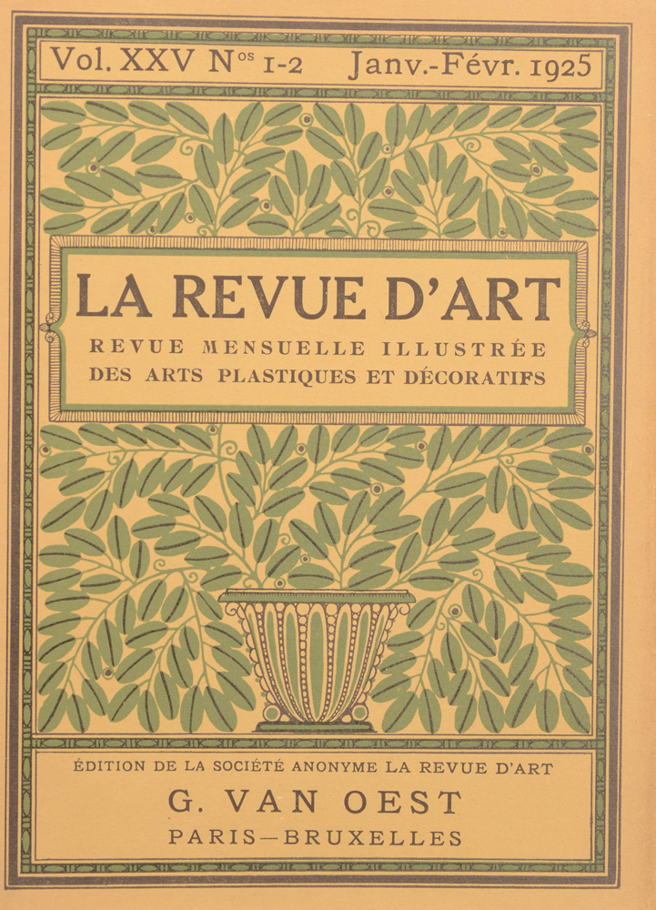La Revue d'Art 1925 — Cover of January issue