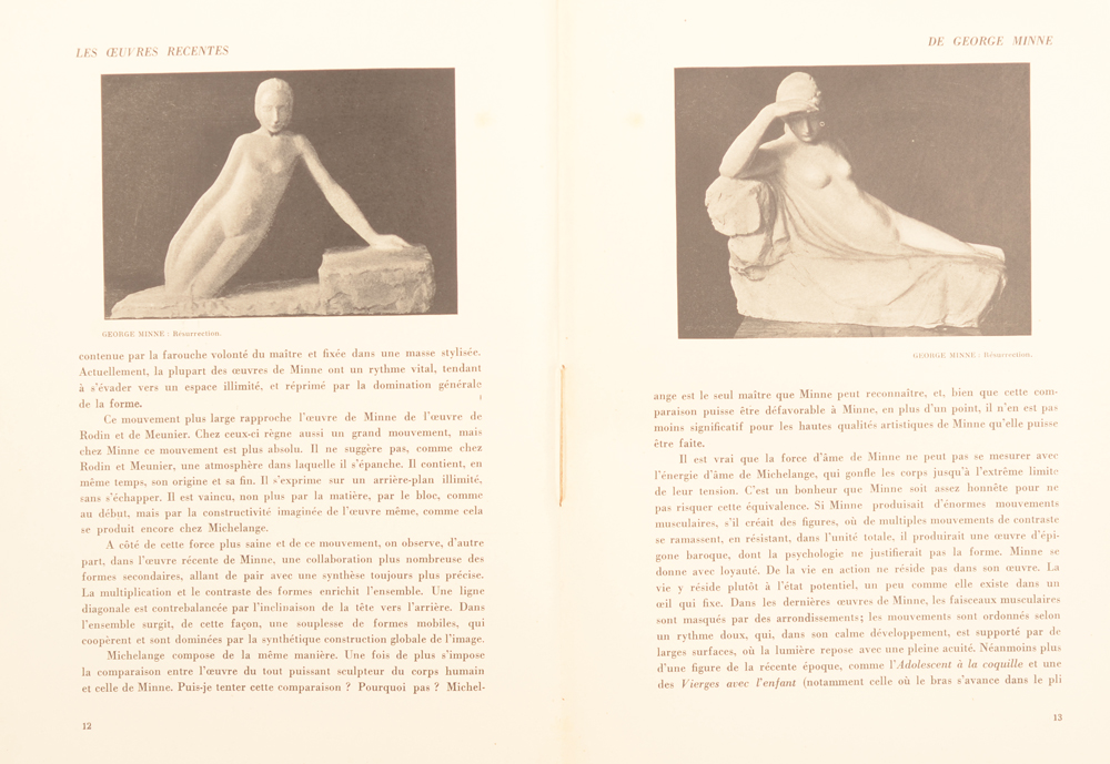 La Revue d'Art 1925 — Special issue on George Minne