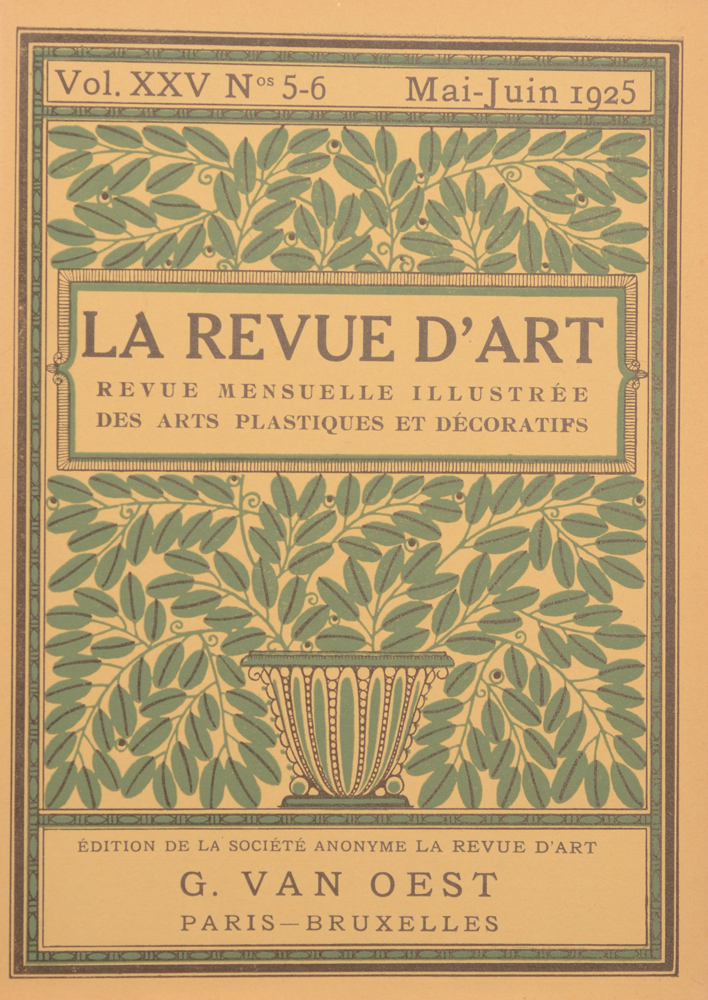 La Revue d'Art 1925 — May cover