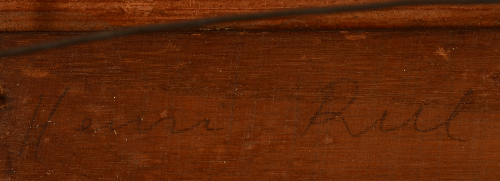 Henry Rul Rural scene — Signature on the panel, possibly by another hand
