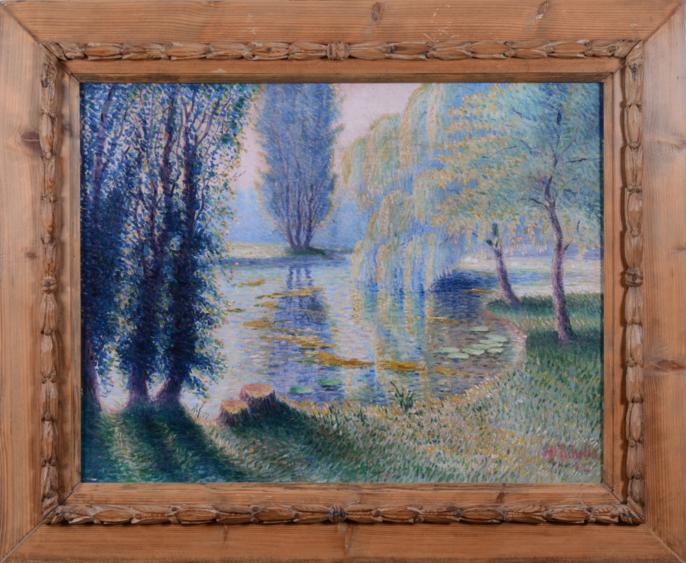 Hippolyte Michelin — the painting in its original frame