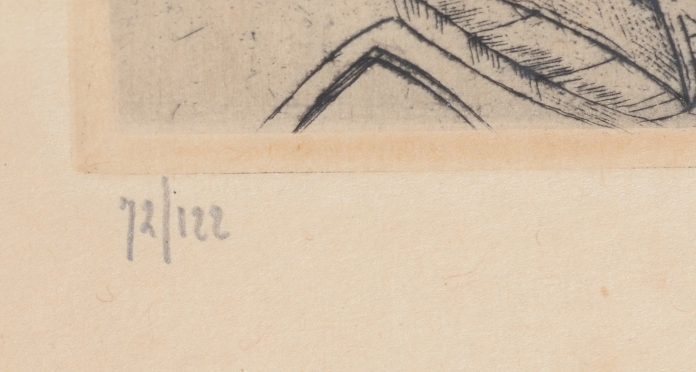 Jules De Bruycker Sint-Niklaas kerk, 1932 — Justification in pencil bottom left