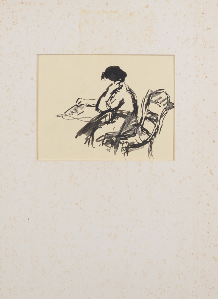 Maurice Dupuis — The drawing unframed but under passe partout