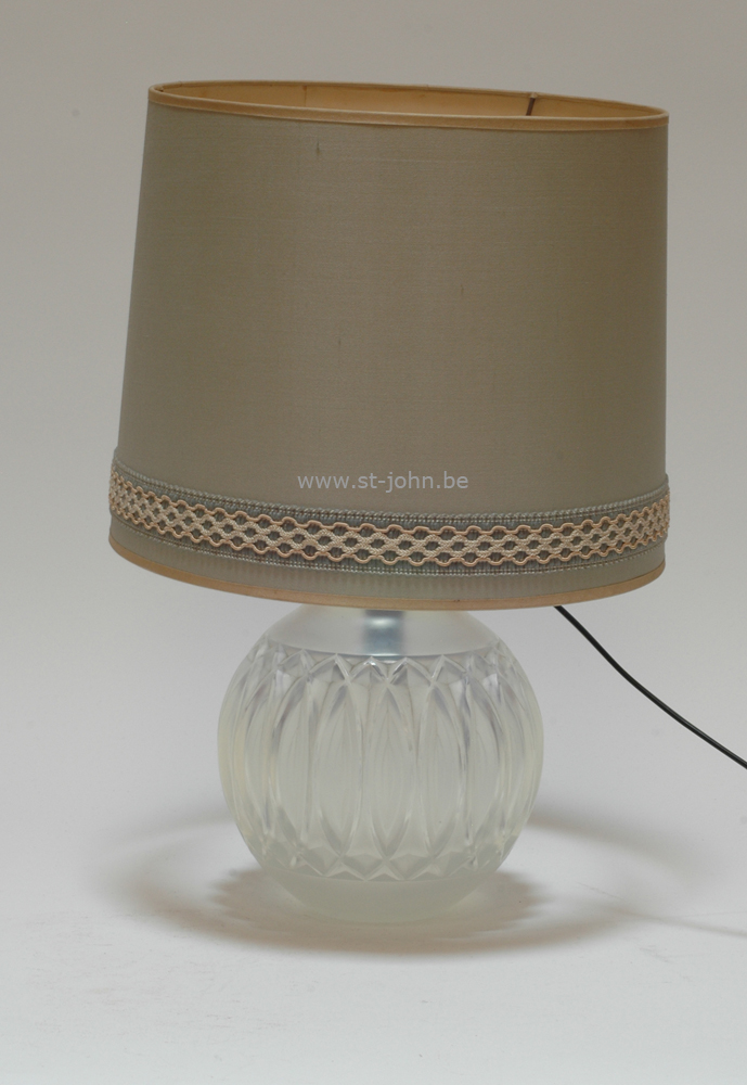 Sabino art deco glass vase, mounted as a lamp.