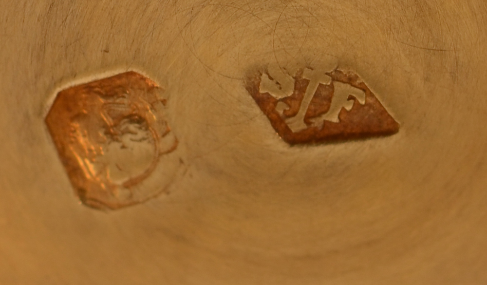 Saglier Frères — Makers mark and alloy mark on the bottom of the piece