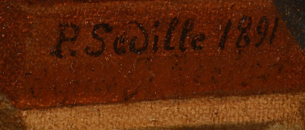 Paul Sedille — Signature of the artist and date 1891, underneath bearly visible 'd'après ....'