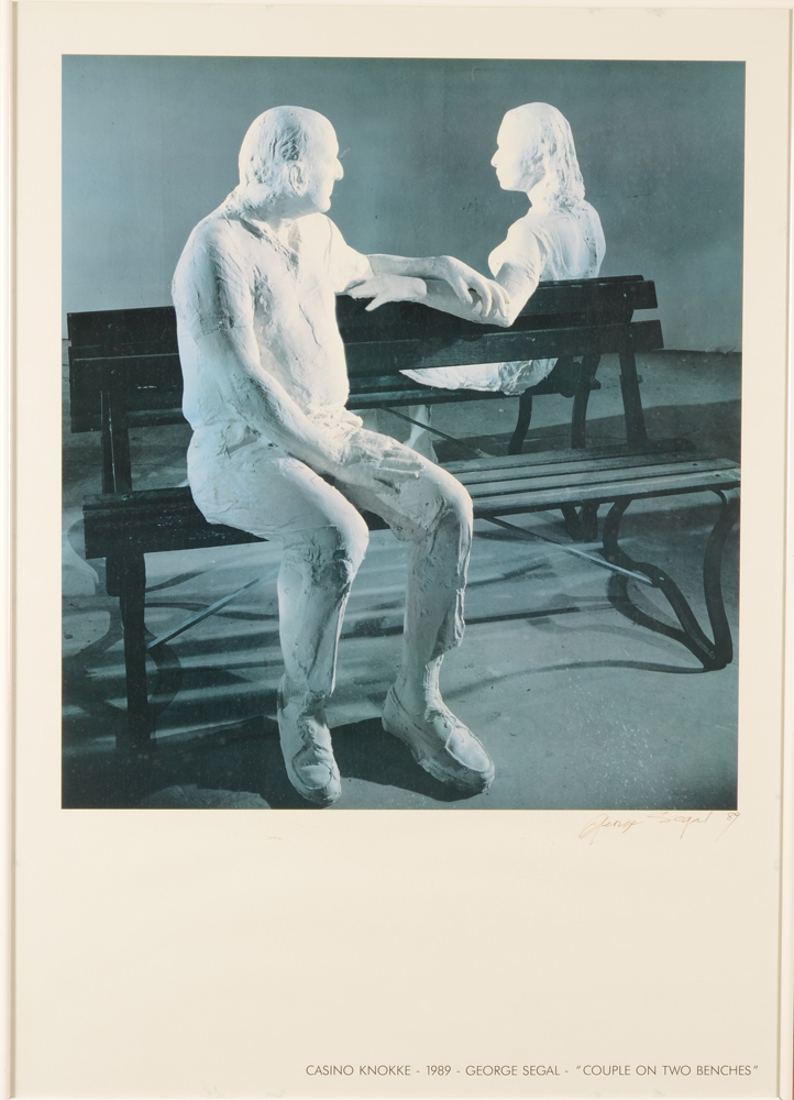 George Segal — Affiche d'une exposition a Knokke-Heist, signe par l'artiste