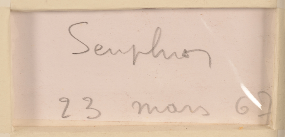 Michel Seuphor — <p>Signature of the artist and date, bottom right at the back</p>