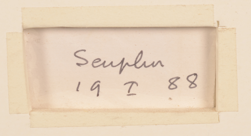 Michel Seuphor — <p>Signature of the artist and date, at the back</p>
