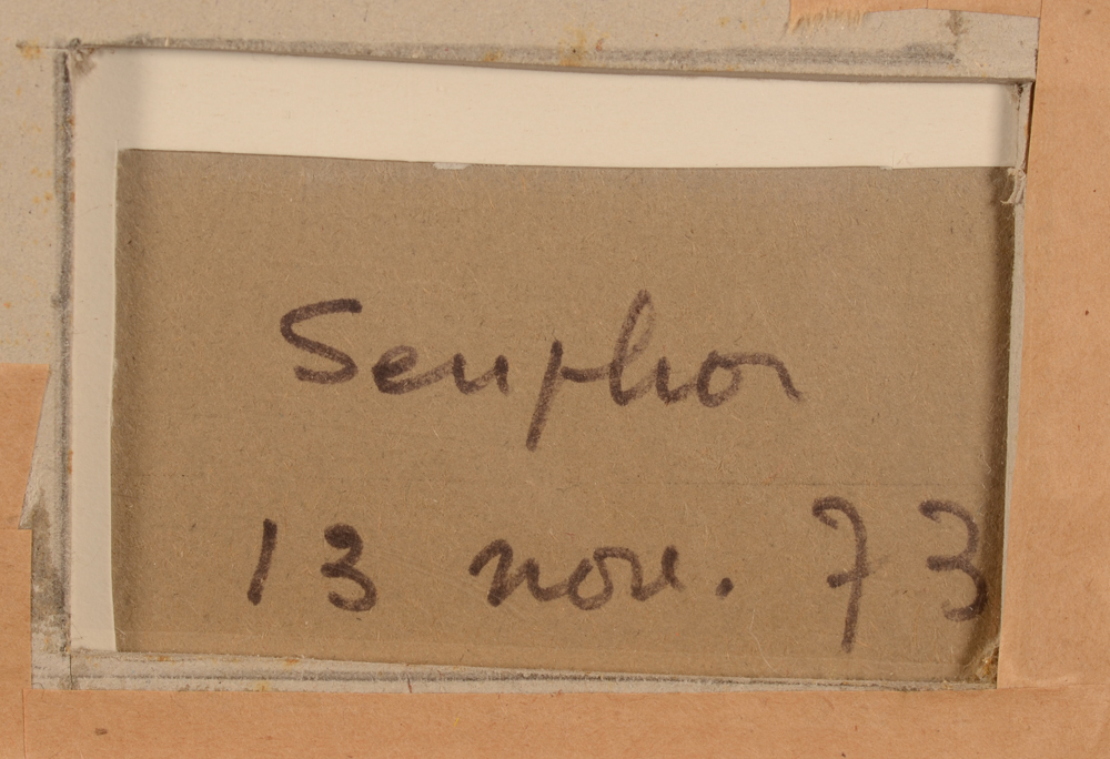 Michel seuphor Drawing Signature — <p>Signature and date&nbsp;at the back of the drawing</p>