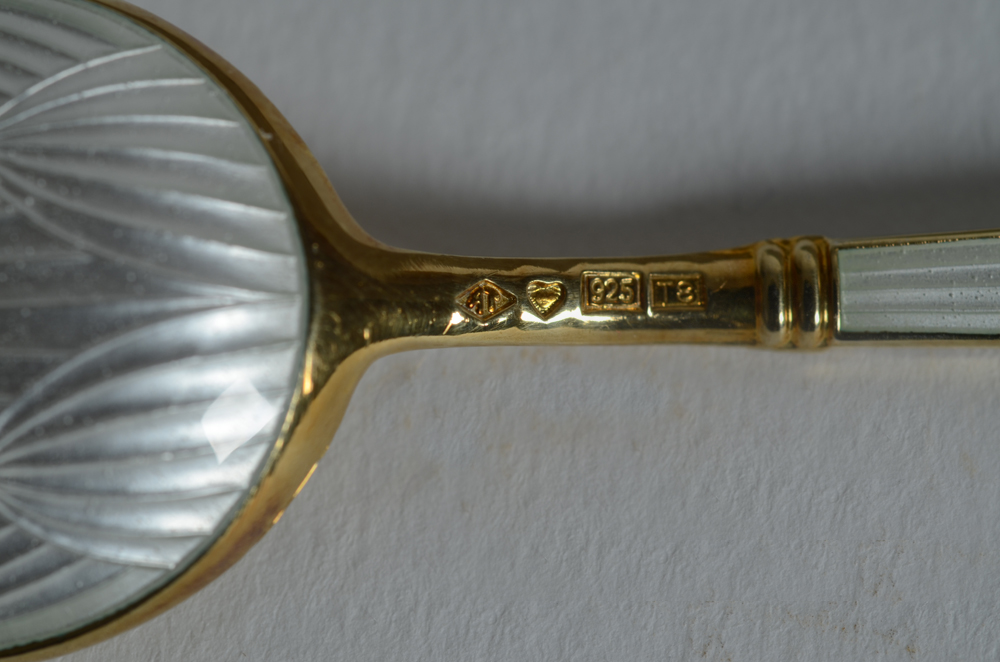 Finnish tea spoon set — Detail of the marks on one of the spoons.