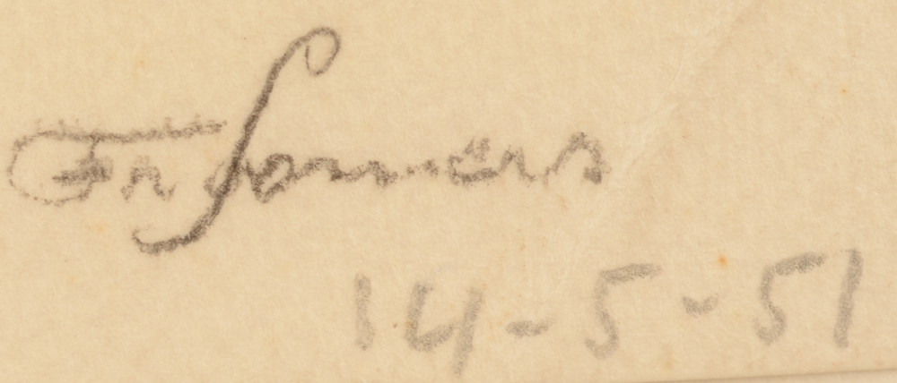 Francine Somers — signature of the artist and date 1951, bottom right