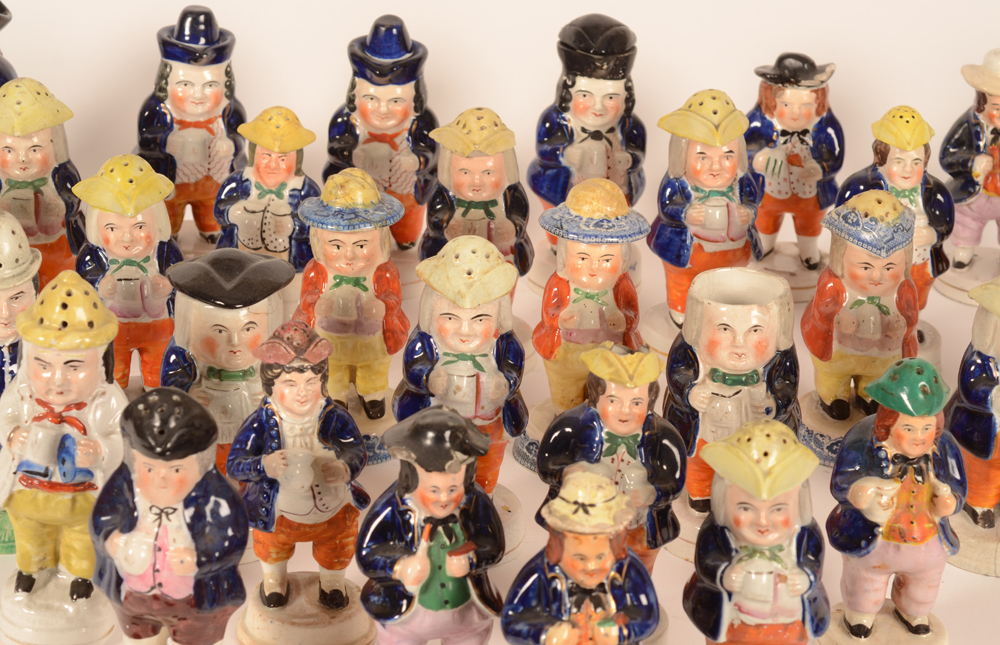 Staffordshire collection — Detail of the large groups of figurines, some pairs