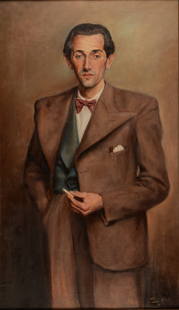 Georges Steel — huile sur toile du début de la carrière du peintre, sous l'influence de son père Leo Steel, mais dans un style réaliste des années 40