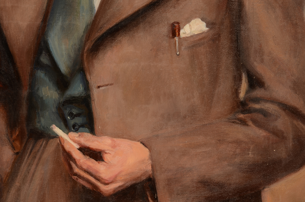 Georges Steel — Detail of the hand and pen