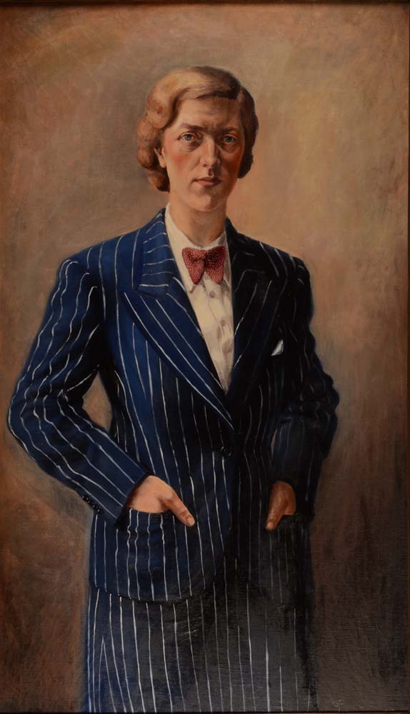 Georges Steel — Portrait d'une dame, huile sur toile, 1943
