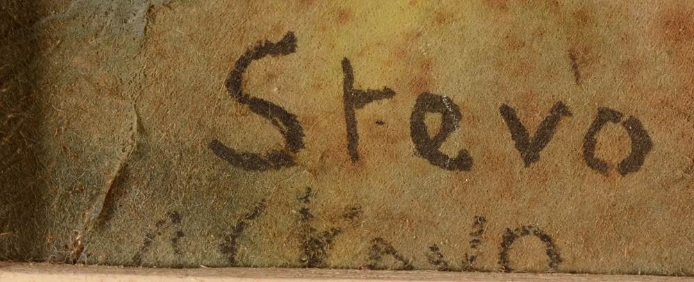 Jean Stevo  — Signature of the artist, bottom left