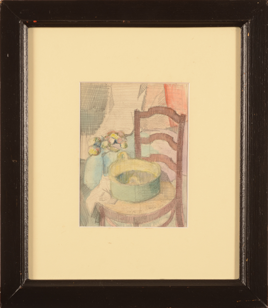 Jan Willem Grinwis Plaat Stultjes — The watercolour in its frame