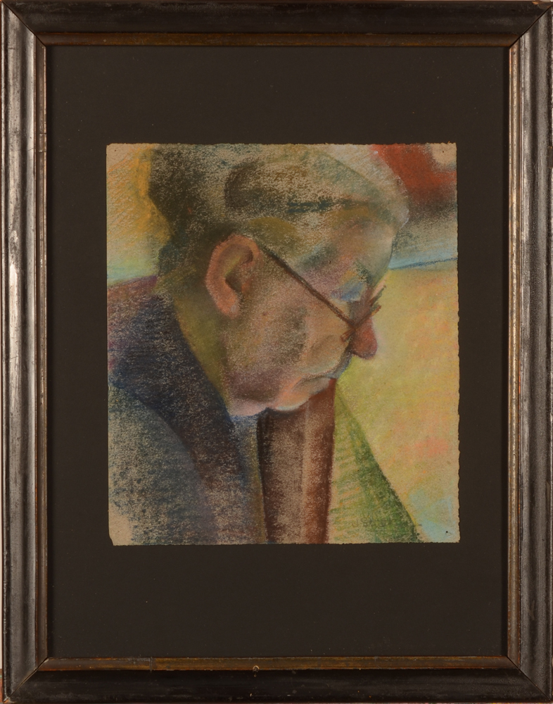 Jan Willem Grinwis Plaat Stultjes — the pastel in its frame