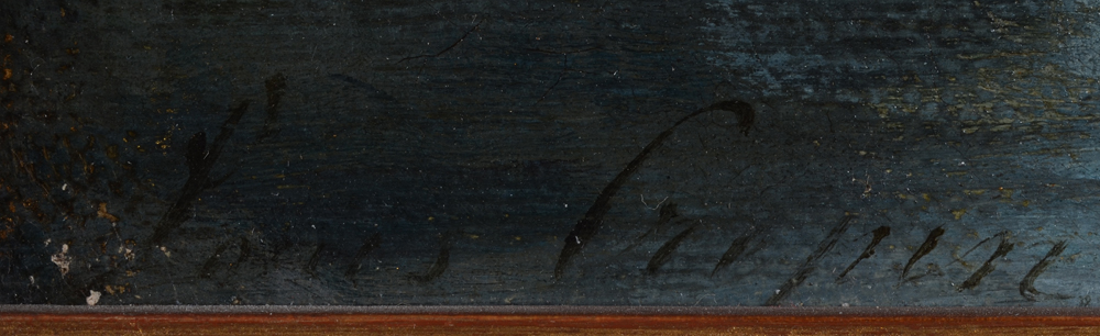 Louis Crepin — Signature of the artist bottom left