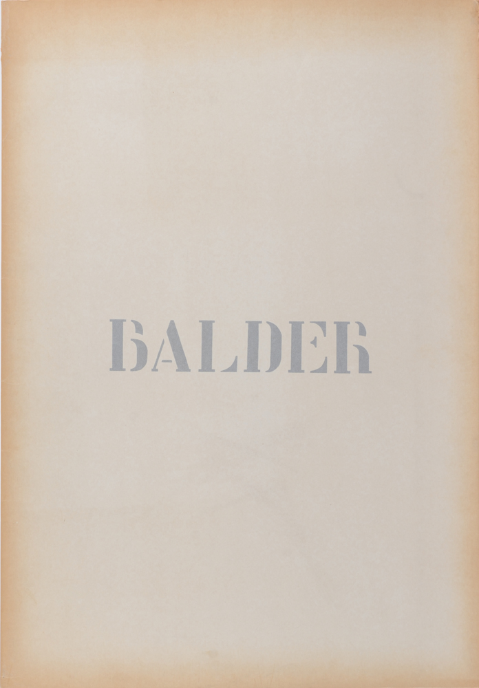 Balder — cover of the portofolio, edges browned